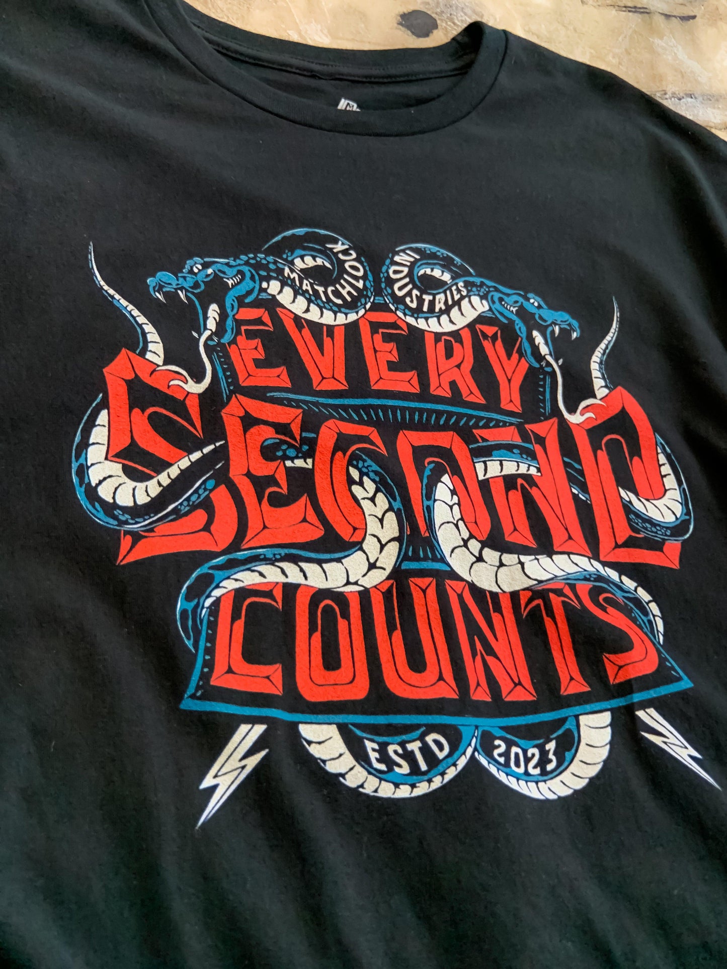 Every Second Counts T-Shirt - Matchlock Industries
